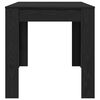 vidaXL Mesa de Comedor Roble Negro 140 x 74,5 x 76 cm rat&aacute;n sint&eacute;tico