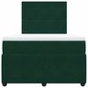 vidaXL Cama box spring con colch&oacute;n terciopelo verde oscuro 120x190 cm