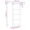 vidaXL Puerta Corredera Marr&oacute;n 86 x 211 cm Madera de pino macizo