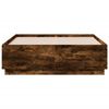 vidaXL Estructura cama con luces LED madera roble ahumado 140x190 cm