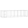 vidaXL Perrera de exterior de acero galvanizado 16,94 m&sup2;