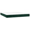 vidaXL Cama box spring con colch&oacute;n terciopelo verde oscuro 180x200 cm