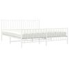 vidaXL Estructura cama sin colch&oacute;n con estribo metal blanco 183x213 cm