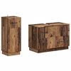 vidaXL Juego de gabinete de ba&ntilde;o de 2 piezas HOORN Madera envejecida