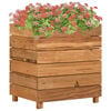 vidaXL Arriate elevado madera de teca reciclada y acero 50x40x55 cm