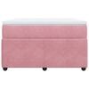 vidaXL Cama box spring con colch&oacute;n terciopelo rosa 120x200 cm