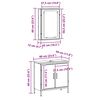 vidaXL Juego de muebles de ba&ntilde;o 2 pcs Marr&oacute;n Madera contrachapada