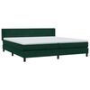 vidaXL Cama box spring con colch&oacute;n terciopelo verde oscuro 180x220 cm