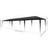 vidaXL Carpa para fiestas PE gris antracita 3x9 m