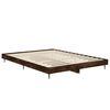 vidaXL Estructura de cama madera de ingenier&iacute;a roble ahumado 135x190cm