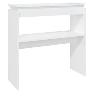 vidaXL Mesa consola madera de ingenier&iacute;a blanca 80x30x80 cm