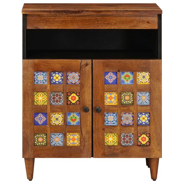 vidaXL Aparador Nogal 60 x 33 x 75 cm Madera de mango maciza