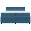 vidaXL Cama box spring con colch&oacute;n terciopelo azul 200x200 cm