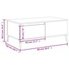 vidaXL Mesa de centro madera contrachapada roble ahumado 90x50x36,5 cm
