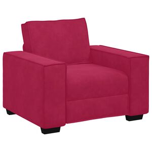vidaXL Sill&oacute;n sof&aacute; color rojo vino, 100x78x84 cm, terciopelo