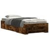vidaXL Estructura cama sin colch&oacute;n madera roble ahumado 75x190 cm