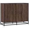vidaXL Aparador madera contrachapada marr&oacute;n roble 94x35x76 cm