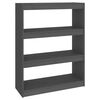vidaXL Estanter&iacute;a/divisor de espacios madera pino gris 80x30x103,5 cm