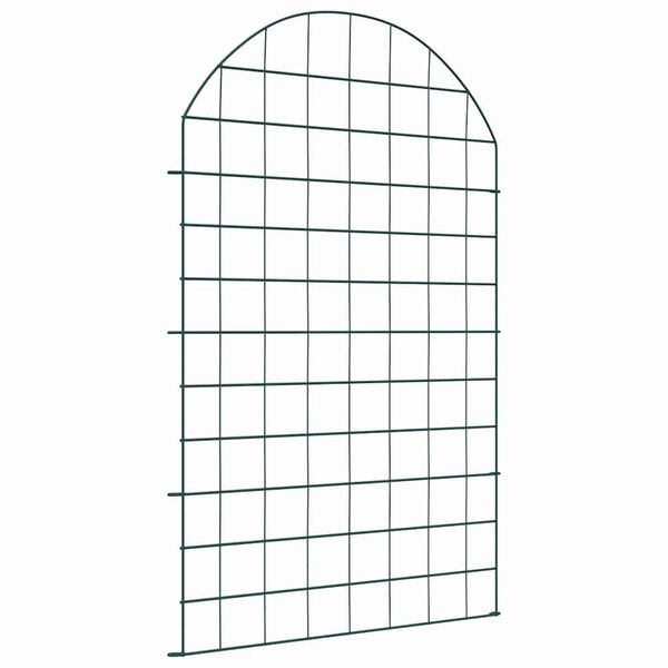 vidaXL Juego de Cercas para Estanque 8 pcs Verde 50 x 80 cm Acero