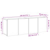 vidaXL Muebles para TV de pared 2 unidades negro 60x30x41 cm