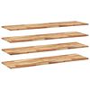 vidaXL Estante flotante 4 uds madera acacia acabado aceite 140x40x2 cm