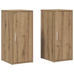 vidaXL Zapateros 2 uds madera roble artisan 32x35x70 cm