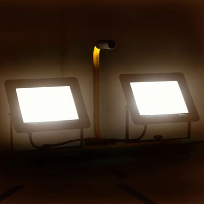 vidaXL Foco LED con asa 2x100 W blanco cálido