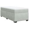 vidaXL Cama box spring con colch&oacute;n terciopelo gris claro 90x190 cm