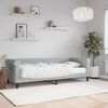 vidaXL Sofá cama con colchón terciopelo gris claro 80x200 cm