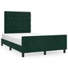 vidaXL Estructura cama sin colch&oacute;n terciopelo verde oscuro 120x190cm