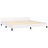 vidaXL Estructura de cama sin colch&oacute;n cuero sint&eacute;tico blanco 200x200cm