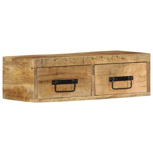 vidaXL Mueble de TV de pared madera maciza de mango rugosa 60x30x19 cm