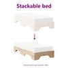 vidaXL Estructura de cama sin colch&oacute;n apilable 75x190 cm madera maciza
