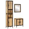 vidaXL Conjunto de muebles de ba&ntilde;o 3 pzas madera maciza mango y hierro