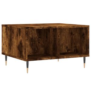 vidaXL Mesa de centro madera contrachapada roble ahumado 60x50x36,5 cm