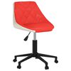 vidaXL Silla de oficina giratoria de cuero sint&eacute;tico rojo y blanco