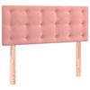 vidaXL Cama box spring con colch&oacute;n y LED terciopelo rosa 120x190 cm