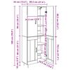 vidaXL Alacena Madera Vieja 69,5 x 34 x 180 cm Madera contrachapada