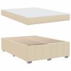 vidaXL Estructura de cama con colch&oacute;n Crema 160 x 200 cm tela