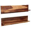vidaXL Estantes de pared 2 uds madera maciza de acacia 118x26x20 cm