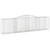vidaXL Cesta gaviones forma arco hierro galvanizado 400x50x100/120 cm