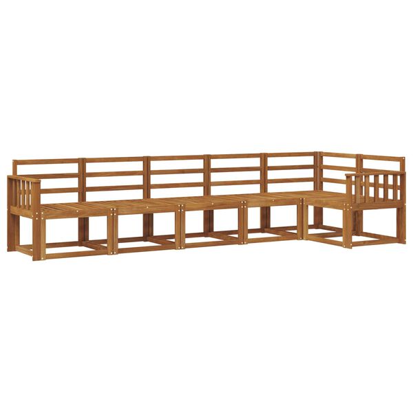 vidaXL Conjunto de sof&aacute;s de exterior 6 pcs Natural