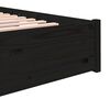 vidaXL Estructura de cama sin colch&oacute;n madera maciza negro 140x190 cm