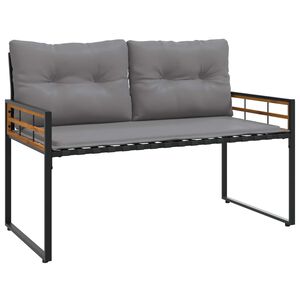 vidaXL Banco de Capa de Madera 114 x 55 x 77 cm Gris Claro Rectangular