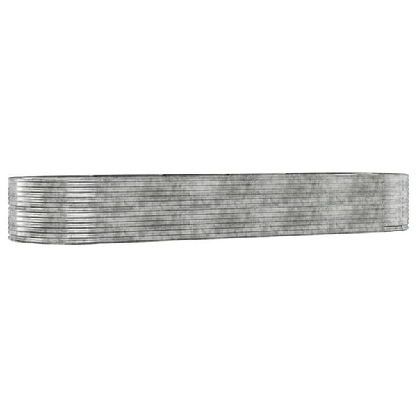 vidaXL Jardinera arriate acero galvanizado plata 447x140x68 cm