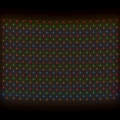 vidaXL Redes de luces Navidad 544 LED colores 4x4 m interior/exterior