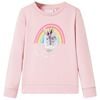 vidaXL Sudadera infantil rosa claro 92