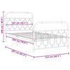 vidaXL Estructura cama sin colchón con estribo metal negro 107x203 cm