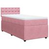 vidaXL Cama box spring con colch&oacute;n terciopelo rosa 100x200 cm