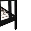 vidaXL Estructura de cama doble sin colchón madera maciza pino negro